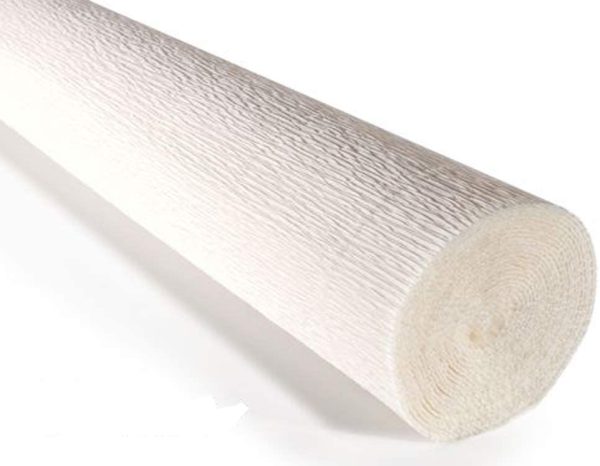 white crepe paper roll