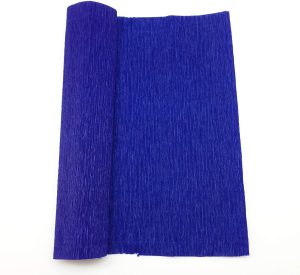 dark blue crepe paper roll