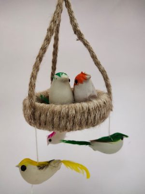 Hanging Nest with mini Birds