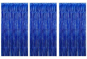blue foil curtain