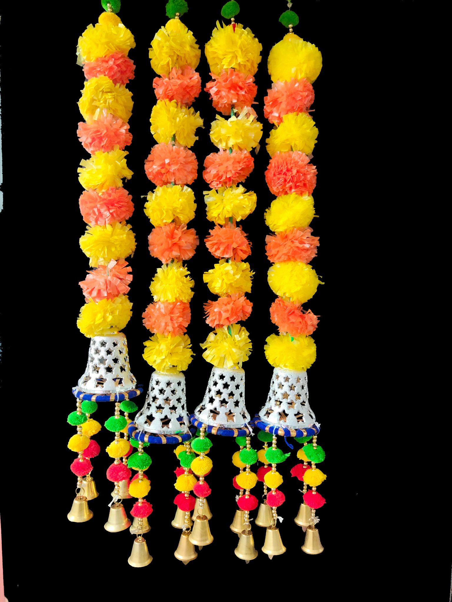 3A Featuretail 2ft Artificial Marigold Flowers Garlands Wall Door