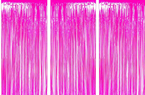 pink foil curtain
