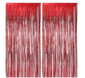 red foil curtain