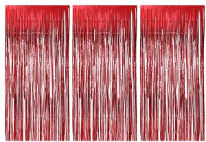 red foil curtain