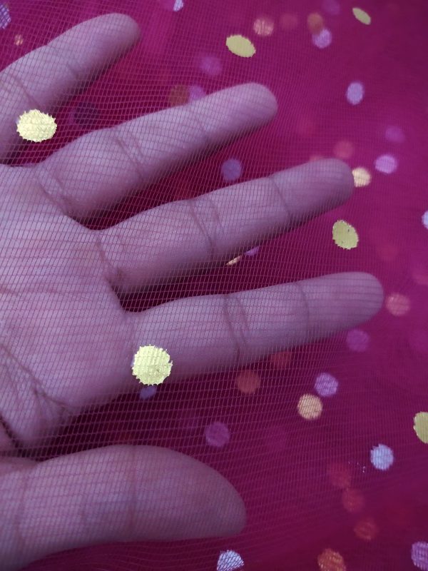 Golden Dotted Net for Decoration