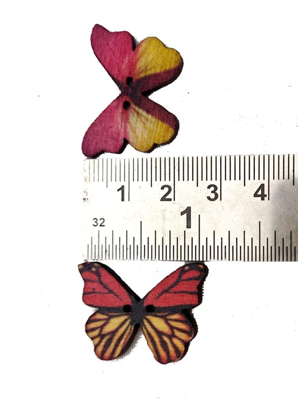 Butterfly Shape Wooden Button