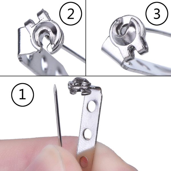 Metal Locking Pins Backs Safety Clasp Brooch Badge Bar Jewelry Pins