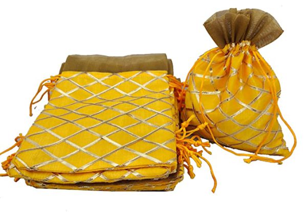 Golden Gota Bags Pouches Potli for Gift